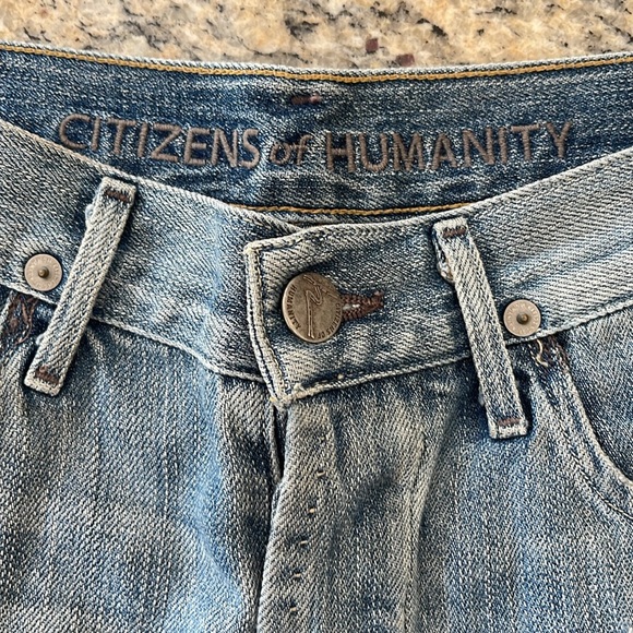 Citizens of Huamnity Distressed Denim Shorts - Picture 3 of 5